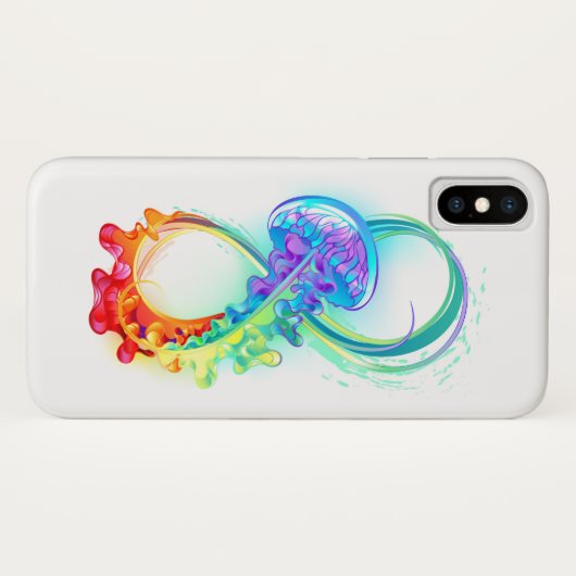 インフィニティとレインボークラゲ Case-Mate iPhoneケース (裏面(横))