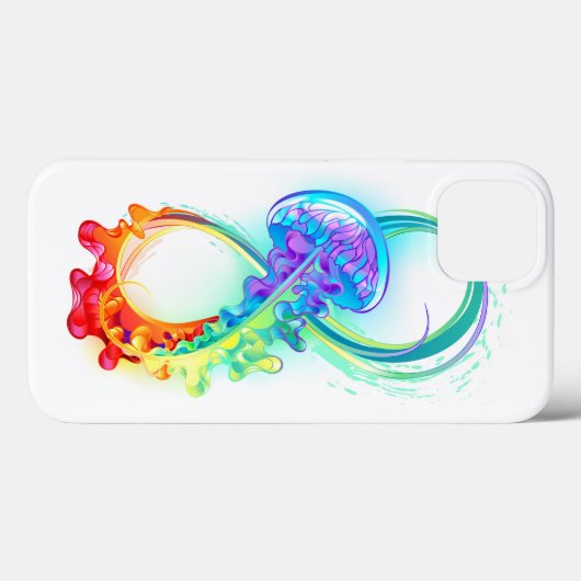 インフィニティとレインボークラゲ Case-Mate iPhoneケース (裏面 (横))