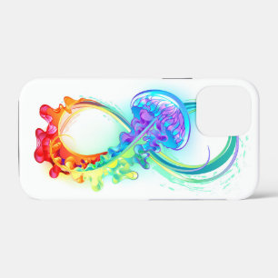 インフィニティとレインボークラゲ iPhone 12 MINI ケース