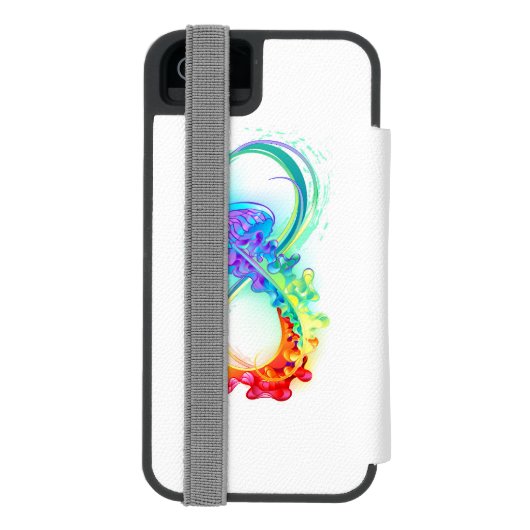 インフィニティとレインボークラゲ INCIPIO iPhoneウォレットケース (フォリオ裏面)