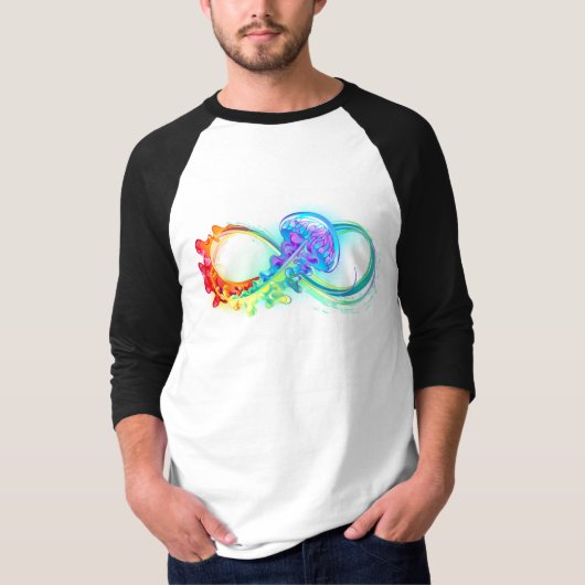 インフィニティとレインボークラゲ Tシャツ (正面)