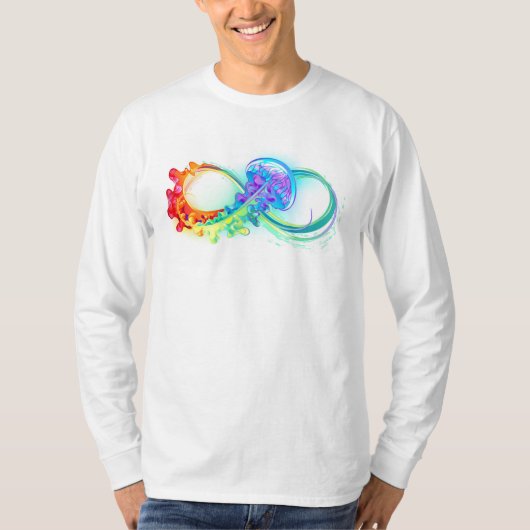 インフィニティとレインボークラゲ Tシャツ (正面)