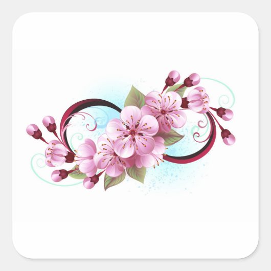インフィニティと桜花 スクエアシール (正面)