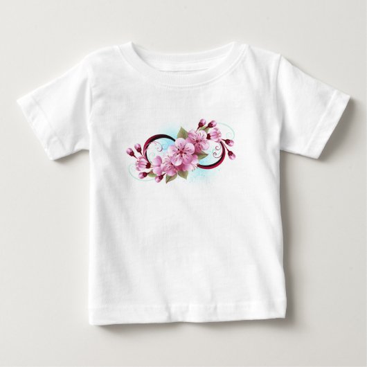 インフィニティと桜花 ベビーTシャツ (正面)