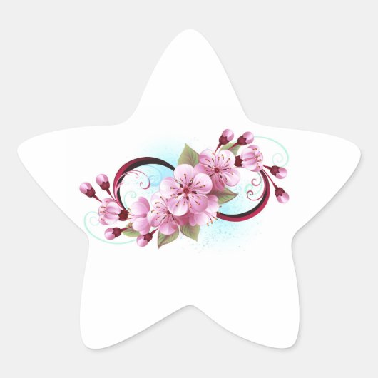 インフィニティと桜花 星シール (正面)