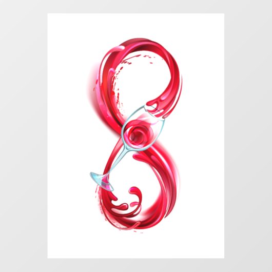 インフィニティと赤ワイン ウィンドウサイン (シート)