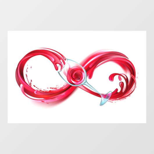 インフィニティと赤ワイン ウィンドウサイン (シート)