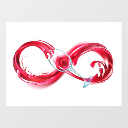 インフィニティと赤ワイン ウィンドウサイン (シート)