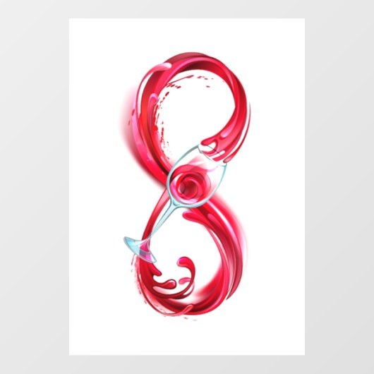 インフィニティと赤ワイン ウィンドウサイン (シート)