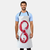 インフィニティと赤ワイン エプロン (着用した状態)