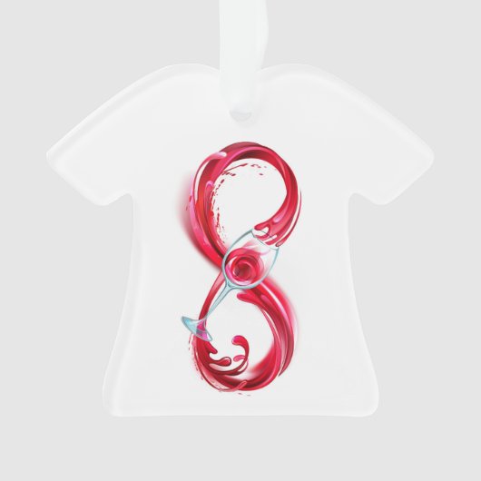 インフィニティと赤ワイン オーナメント (正面)