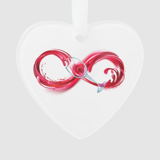 インフィニティと赤ワイン オーナメント (正面)
