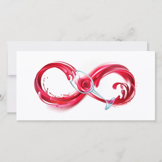 インフィニティと赤ワイン カード (正面)