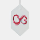 インフィニティと赤ワイン ガラスオーナメント (正面右)