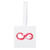 インフィニティと赤ワイン キューブオーナメント (正面)