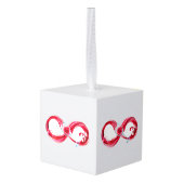 インフィニティと赤ワイン キューブオーナメント (裏面アングル)