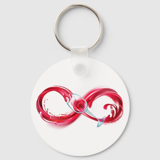 インフィニティと赤ワイン キーホルダー (正面)