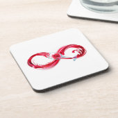 インフィニティと赤ワイン コースター (左側)