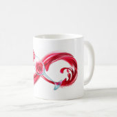 インフィニティと赤ワイン コーヒーマグカップ (正面右)