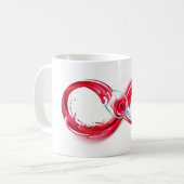 インフィニティと赤ワイン コーヒーマグカップ (正面左)