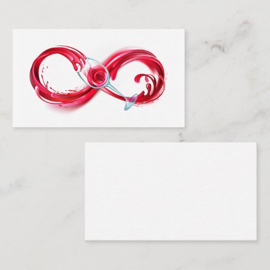 インフィニティと赤ワイン コーリングカード (正面/裏面)