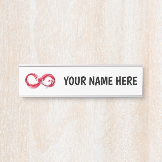 インフィニティと赤ワイン サインプレート (正面)