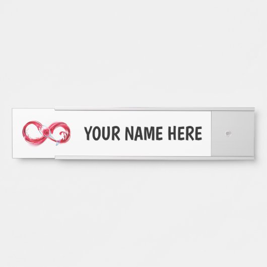 インフィニティと赤ワイン サインプレート (正面)