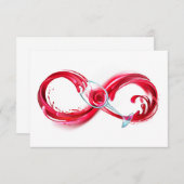 インフィニティと赤ワイン サンキューカード (正面/裏面)