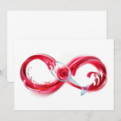 インフィニティと赤ワイン サンキューカード (正面/裏面)