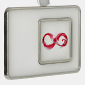 インフィニティと赤ワイン シルバープレートフレームオーナメント (右)