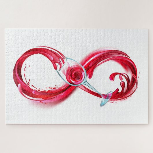 インフィニティと赤ワイン ジグソーパズル (横)