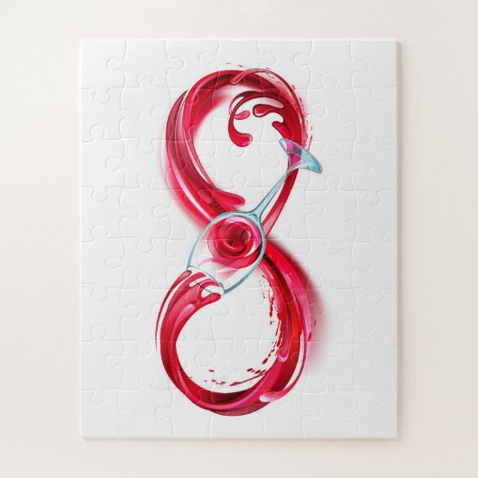 インフィニティと赤ワイン ジグソーパズル (縦)