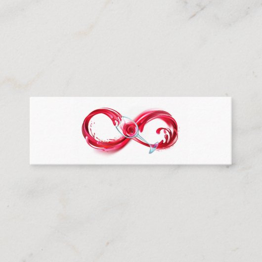 インフィニティと赤ワイン スキニー名刺 (正面)
