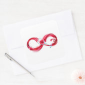 インフィニティと赤ワイン スクエアシール (封筒)