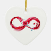 インフィニティと赤ワイン セラミックオーナメント (正面)