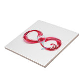 インフィニティと赤ワイン タイル (側面)