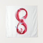 インフィニティと赤ワイン タペストリー (正面(横))