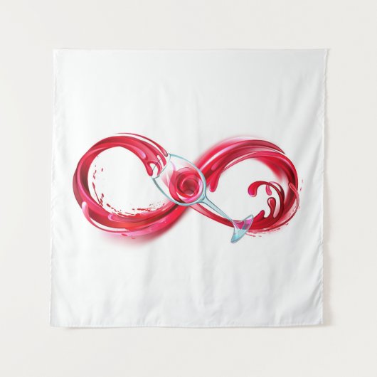 インフィニティと赤ワイン タペストリー (正面)