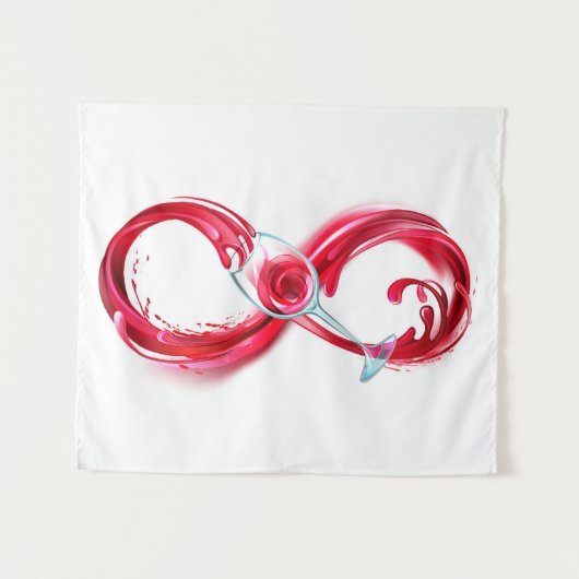 インフィニティと赤ワイン タペストリー (正面(横))