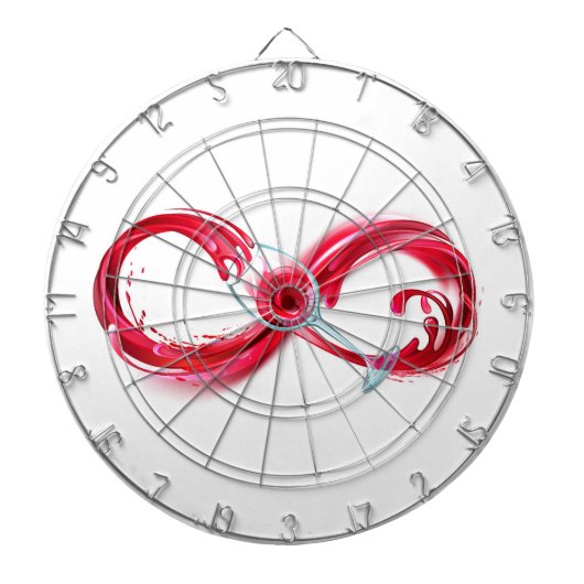 インフィニティと赤ワイン ダーツボード (正面)