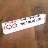 インフィニティと赤ワイン デスクネームプレート (側面)