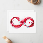 インフィニティと赤ワイン ノートカード (正面/裏面インサイチュ)