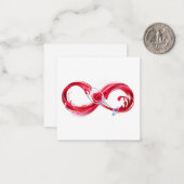 インフィニティと赤ワイン ノートカード (正面/裏面インサイチュ)