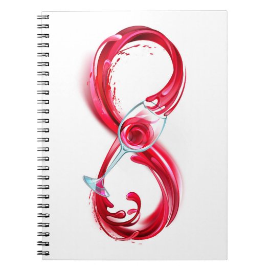 インフィニティと赤ワイン ノートブック (正面)