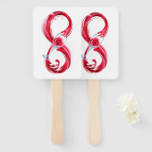 インフィニティと赤ワイン ハンドファン (正面&裏面)