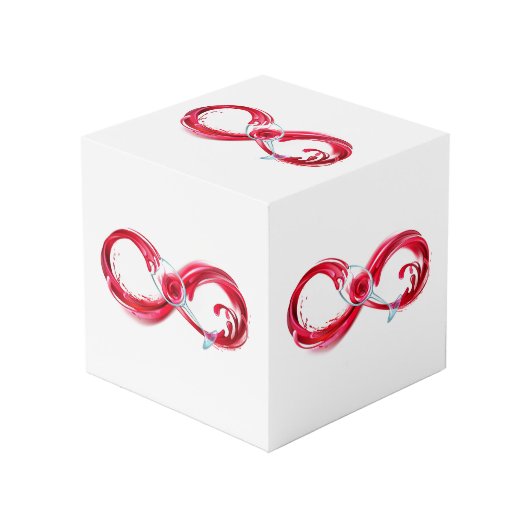 インフィニティと赤ワイン フォトキューブ (正面アングル)