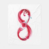 インフィニティと赤ワイン フリースブランケット (正面)