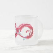 インフィニティと赤ワイン フロストグラスマグカップ (正面右)