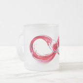 インフィニティと赤ワイン フロストグラスマグカップ (正面左)