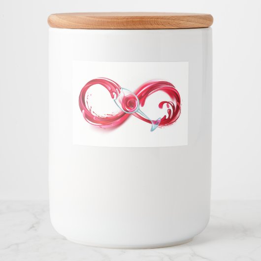 インフィニティと赤ワイン フードラベル (正面)